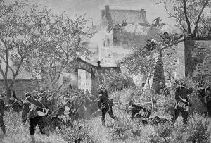Storming of Gaisberg Castle during the Franco-Prussian War