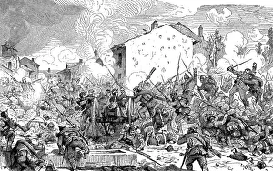 The Storming of St. Privat by the Guards and Saxons on the evening of 18 August 1870 in the German-French War