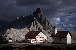 Stormy atmosphere, view of Dreizinnenhuette