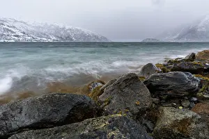 Stormy winter weather at the coast