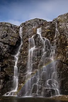 Category Scandinavia Prints: Storulfossen Waterfall with Rainbow