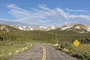 Category Mountain Landscapes Prints: Street to Brainard Lake, in the back Indian Peaks mountain tops
