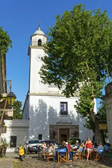 Street cafe in front of the church Matriz
