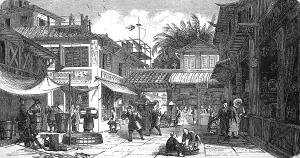 A street in Canton, Guangzhou, in China