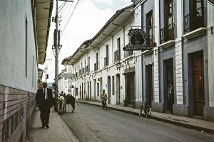 Street in the city centre, Popayan, Colombia, South America 1961, South America