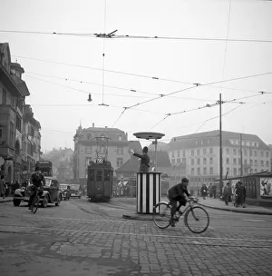 Street crossing, square in the city centre