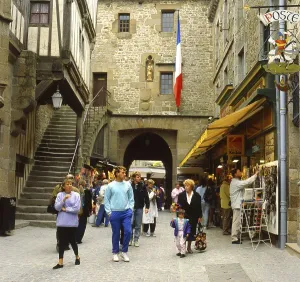 Street folk life in Mont Saint Michel