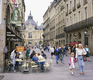 Street folk life in Rennes, Brittany