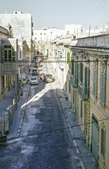 Street with historical buildings Valetta, Malta, Europe, 1960, Europe