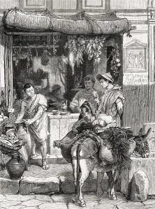 Street scene at ancient Pompeii, Italy, Europe