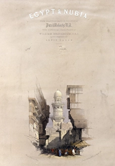 Street scene in Cairo, Egypt, around 1850, Historical, digitally restored reproduction from a 19th century original, exact date unknown, AI generated, Africa
