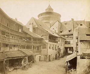 Street Scene at the City Wall with View to the Castle