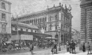 Street Scene, The Post Office Building in Sydney in 1880