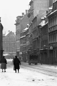Street scene in winter, 1963, Gerberstrasse