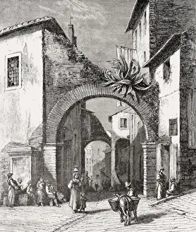 A street in Tivoli, Metropolitan City of Rome