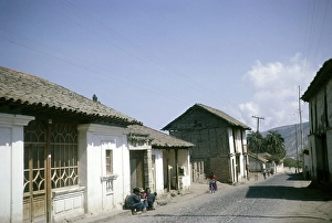 Street in a village, rural settlement, near Quito, Ecuador, Pichincha Province, South America 1962, South America