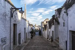 Empty streets of Alberobello in the morning