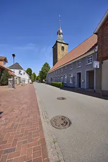 Streets, church tower of St. Johannis