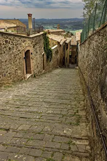 In the streets of Montalcino in Val d Orcia