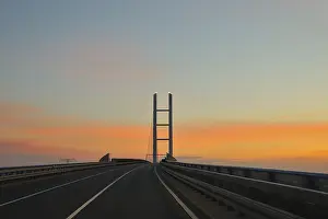 Strelasund crossing on Rugen in the evening