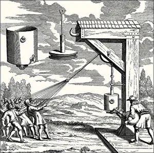 The strength of air pressure, experiment by Otto von Guericke
