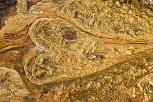 Detail of structures formed by coloured minerals