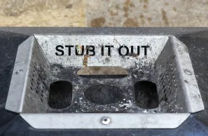 Stub It Out street cigarette ashtray bin in city centre
