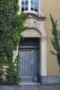 Stucco decoration above the entrance to Johanneum
