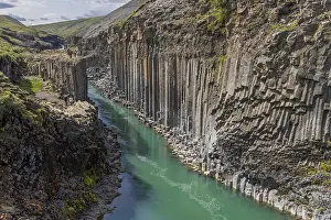 Studlagil Canyon, basalt columns