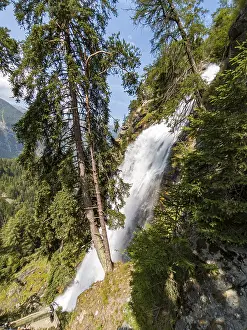 Framed Print : The Stuiben Falls between Umhausen and Niederthai in the Middle Otztal