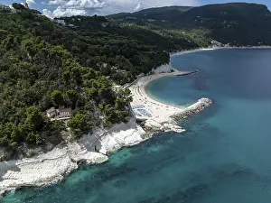Stunning aerial view of Sirolo beach
