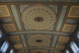 Stunning ornate ceiling in Chapel of St Peter
