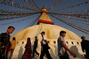The stupa of Bodnath, Kathmandu, Nepal, Asia