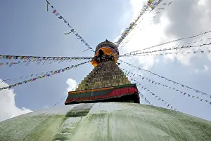 Stupa with prayer flags, Boudhanath