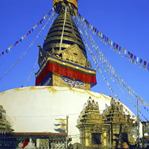 The stupa at Swayambunath, Kathmandu
