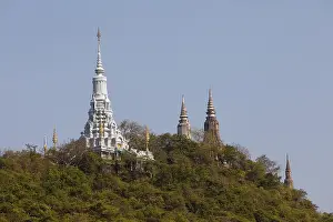 Category Buddhism Prints: Stupas on Phnom Oudong, Phnom Preah Rajeatrob