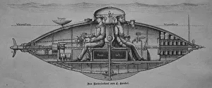 Submarine by Goubet, in 1881 the Frenchman Goubet