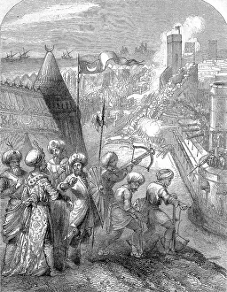 Sultan Mehmed's army under the supreme command of Mesih Pasha