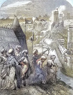 Sultan Mehmed's army under the supreme command of Mesih Pasha