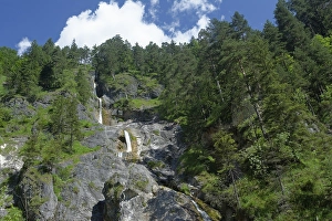 Category Mountain Landscapes Prints: Sulzer waterfall in the Almbachklamm gorge