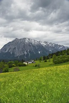 Summer austrian landscape with Grimming mountain (2)