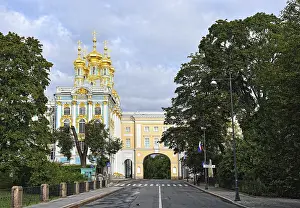 Summer landscape of the Pushkin town