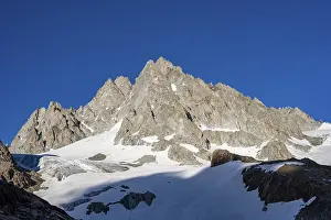 Summit of the Aiguille du Tour and Glacier du Tour in the evening light