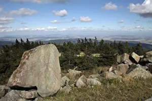 On the summit of the Brocken in the Harz Mountains