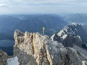 Summit cross, aerial view, Zugspitze
