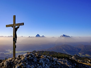 Summit cross of the Berchtesgadener Hochthron