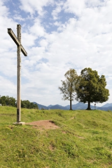 Category Mountain Landscapes Prints: Summit cross, Hocheck, 836m, Oberaudorf