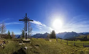 Category Mountain Landscapes Prints: Summit cross on the Hochthron Postalm