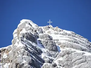 Category Mountain Landscapes Prints: Summit cross, Hoher Dachstein, highest mountain in Styria