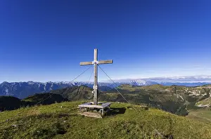 Framed Print : Summit Cross, Hoher Zinken, Postalm